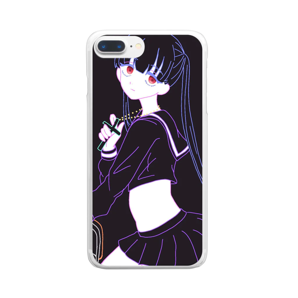 tinaの地雷女ちゃん Clear Smartphone Case