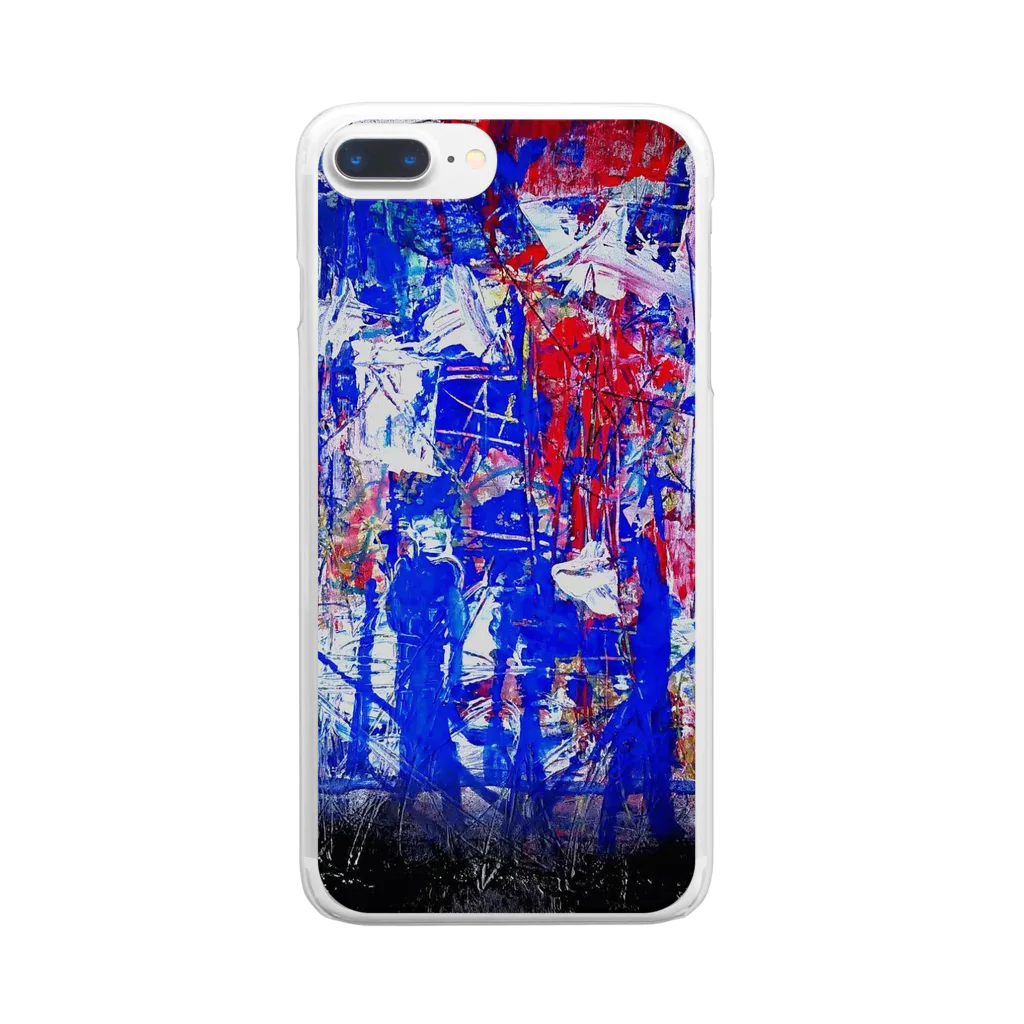 Takeo_HiraoのHirao_Blue_04 Clear Smartphone Case