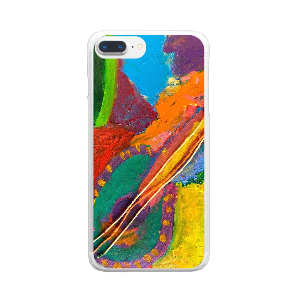 ムスメアートのOil art  Clear Smartphone Case