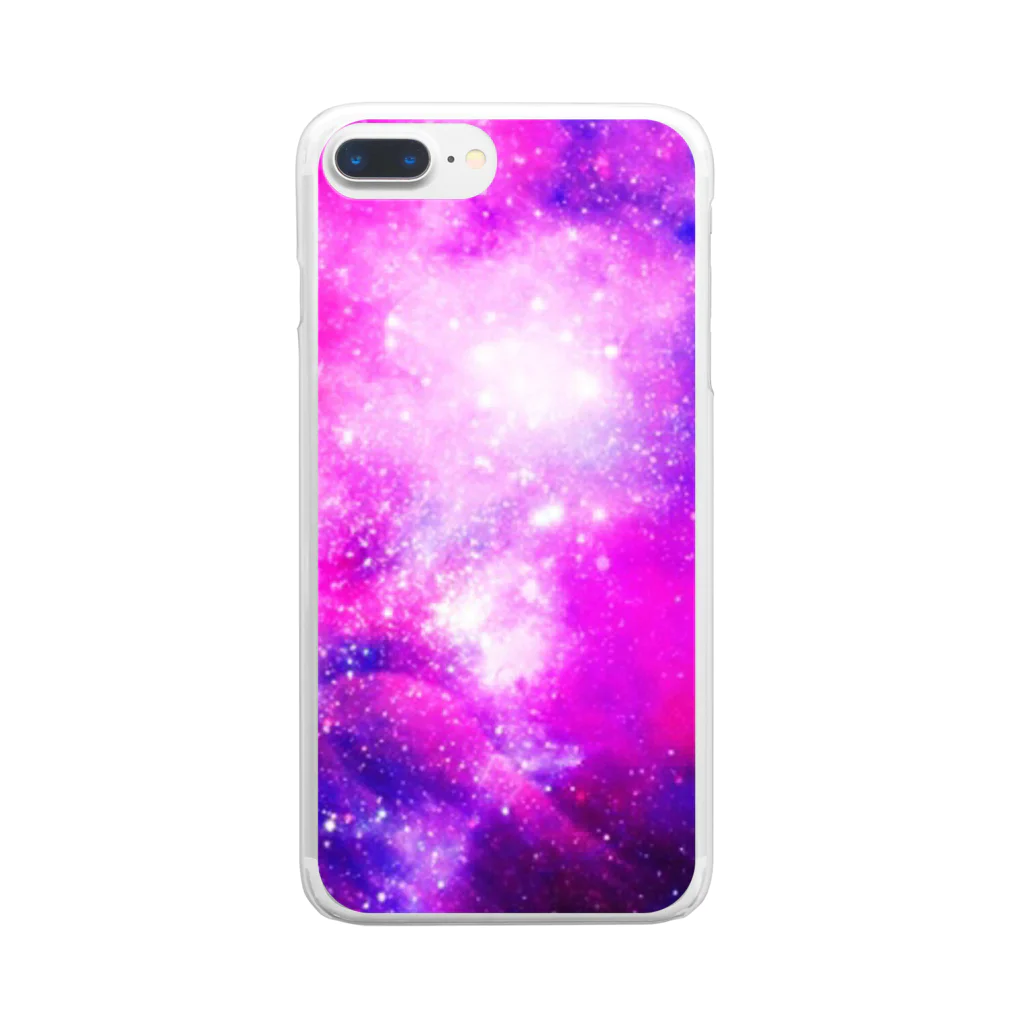 Memento...のピンクの宇宙 Clear Smartphone Case