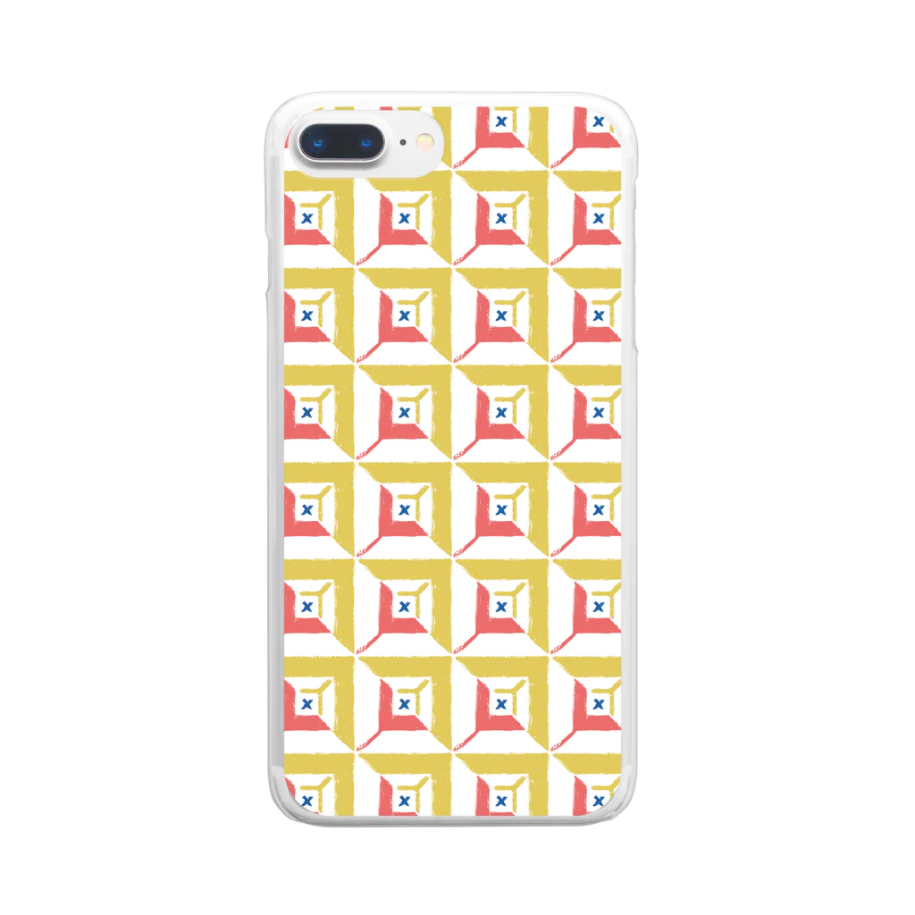 IZANAMI by Akane Yabushitaの🇵🇹リスボンのアズレージョ #9（レトロポップ） Clear Smartphone Case