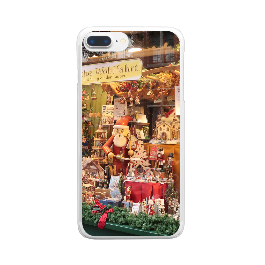 旅好きアルパカの【世界一周旅】ヨーロッパのショーウィンドウのクリスマス Clear Smartphone Case
