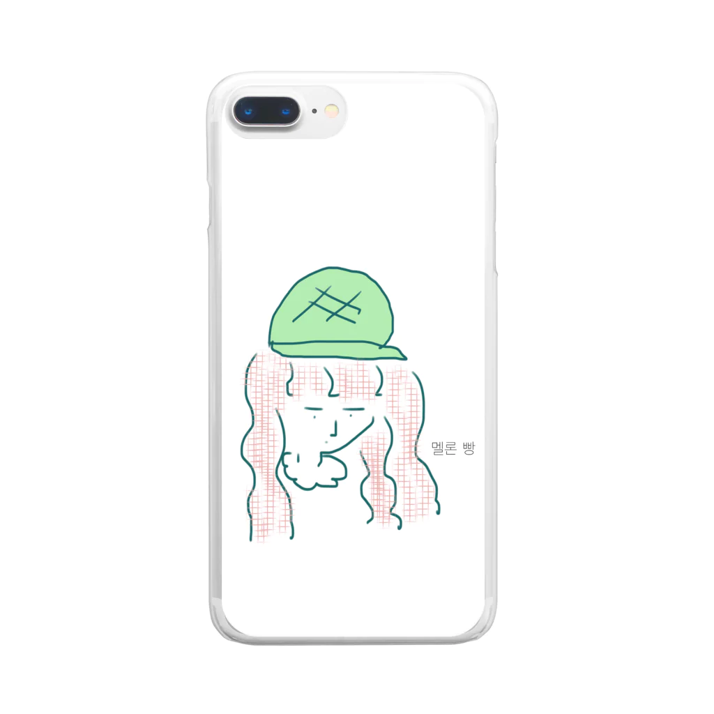 Free guys. のメロンパンが主食の女 Clear Smartphone Case