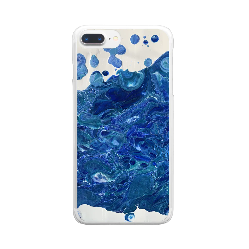 りれか🐟の青いスマホケース Clear Smartphone Case