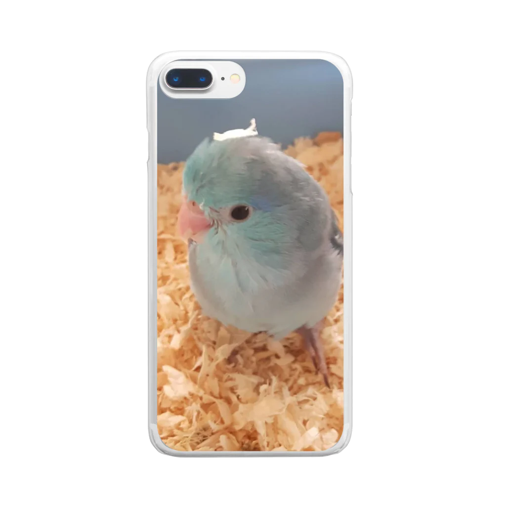 向日葵SHOPのマメルリハのブルーちゃん🐦 Clear Smartphone Case