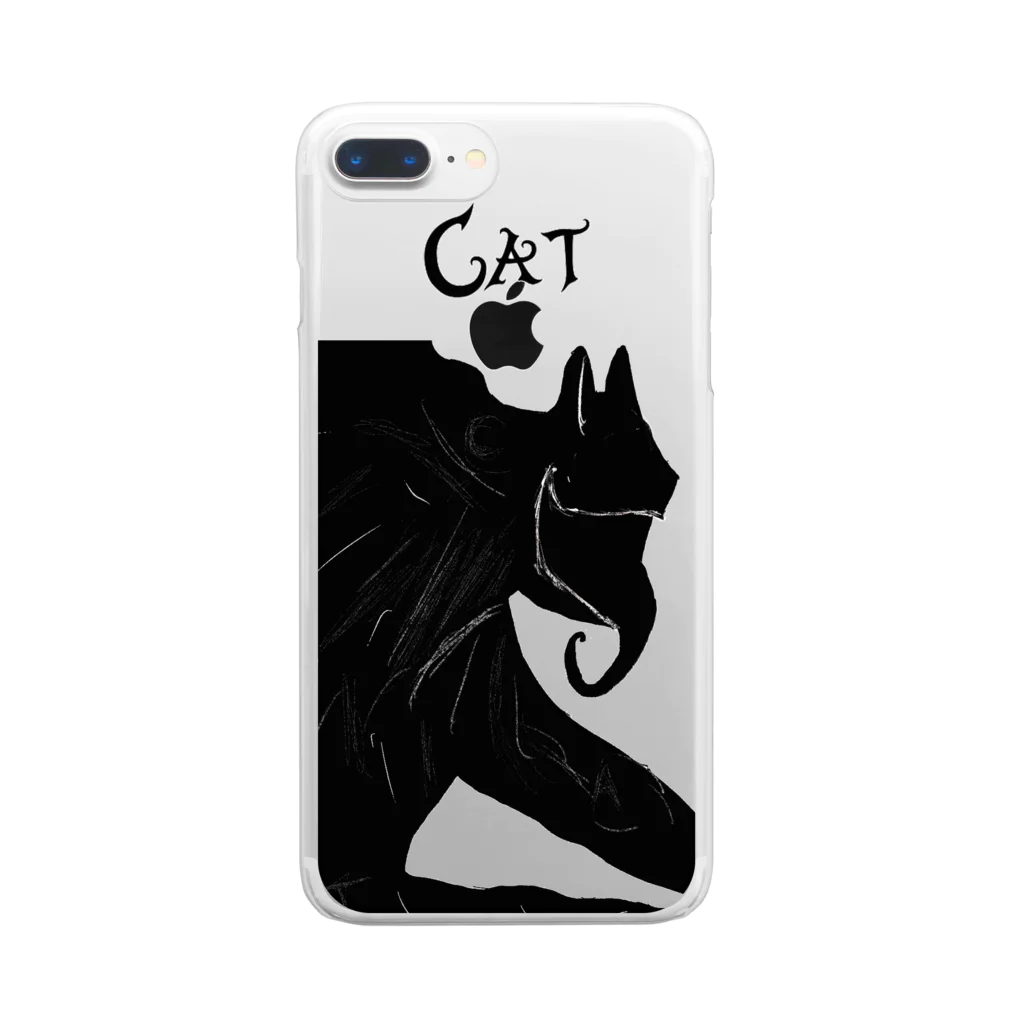 Catの猫ベ〇ム Clear Smartphone Case