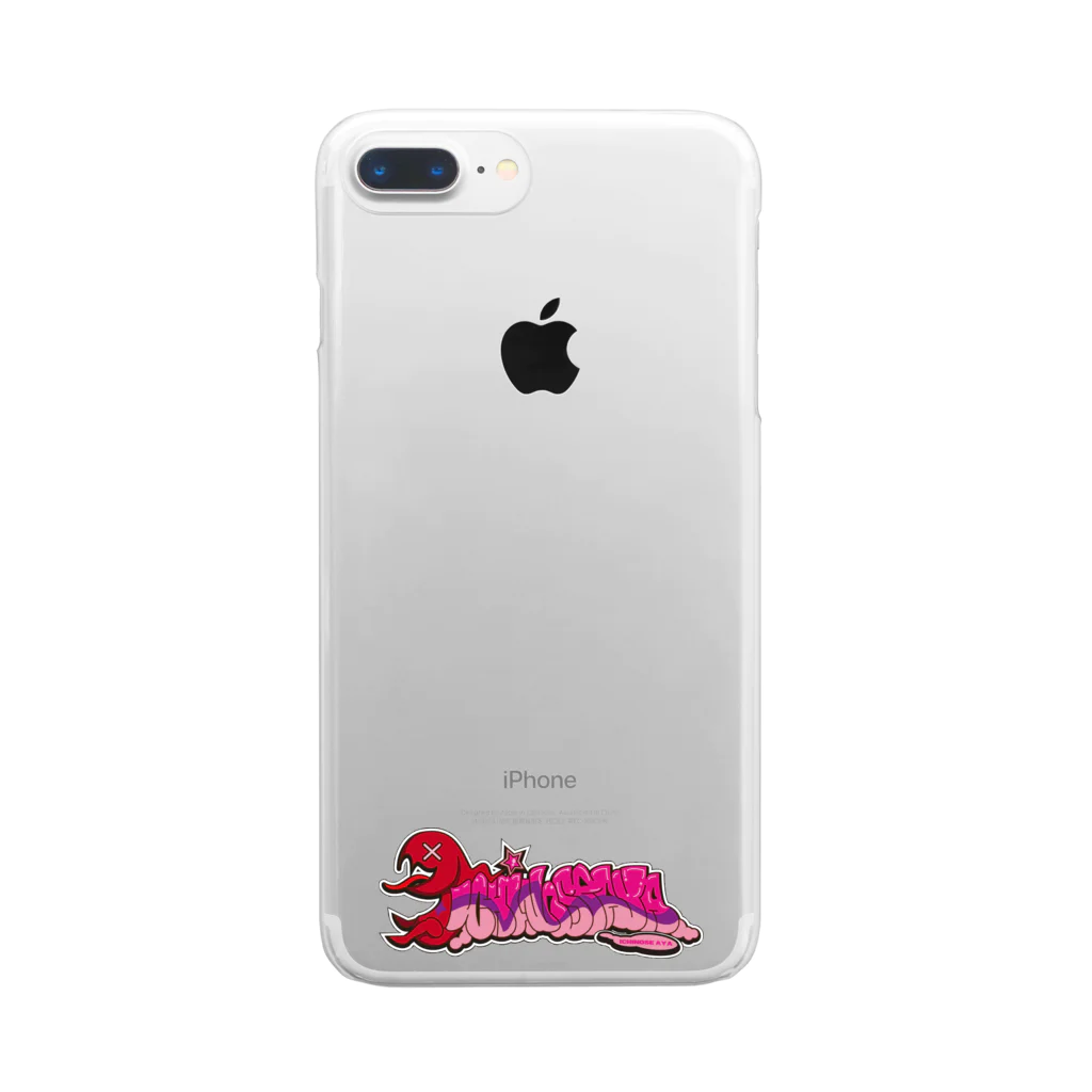 🤍一ノ瀬 彩 🐇⸒⸒ suzuri支店🤍の一ノ瀬彩:LOGO_POP_PINK【英語】 Clear Smartphone Case