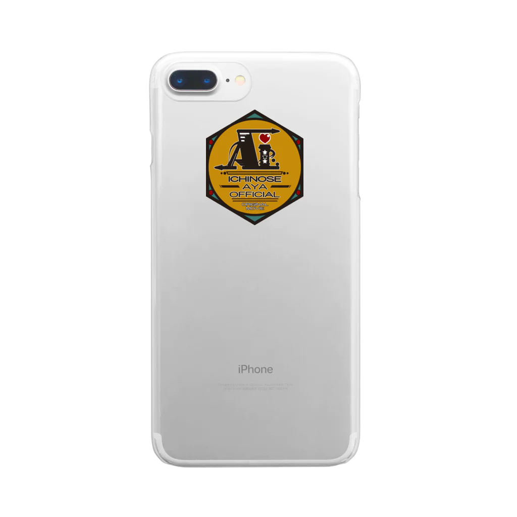 🤍一ノ瀬 彩 🐇⸒⸒ suzuri支店🤍の一ノ瀬彩:LOGO_勲章風【英語】 Clear Smartphone Case