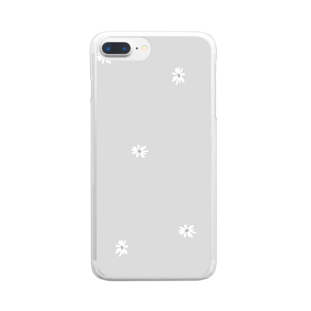 rilybiiのgrayPastel × babygray Clear Smartphone Case
