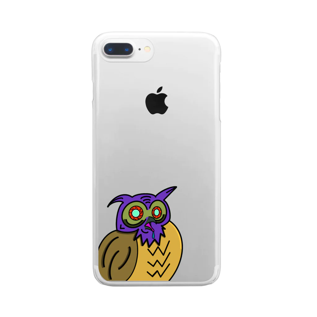 junky owl crew のjunky owl crew official item 투명 스마트폰 케이스