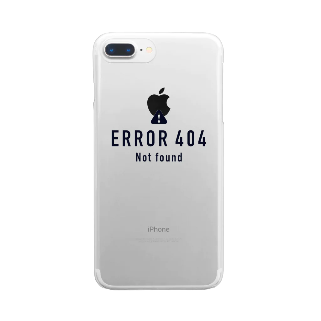 グラフィンのERROR 404 Not found クリアスマホケース