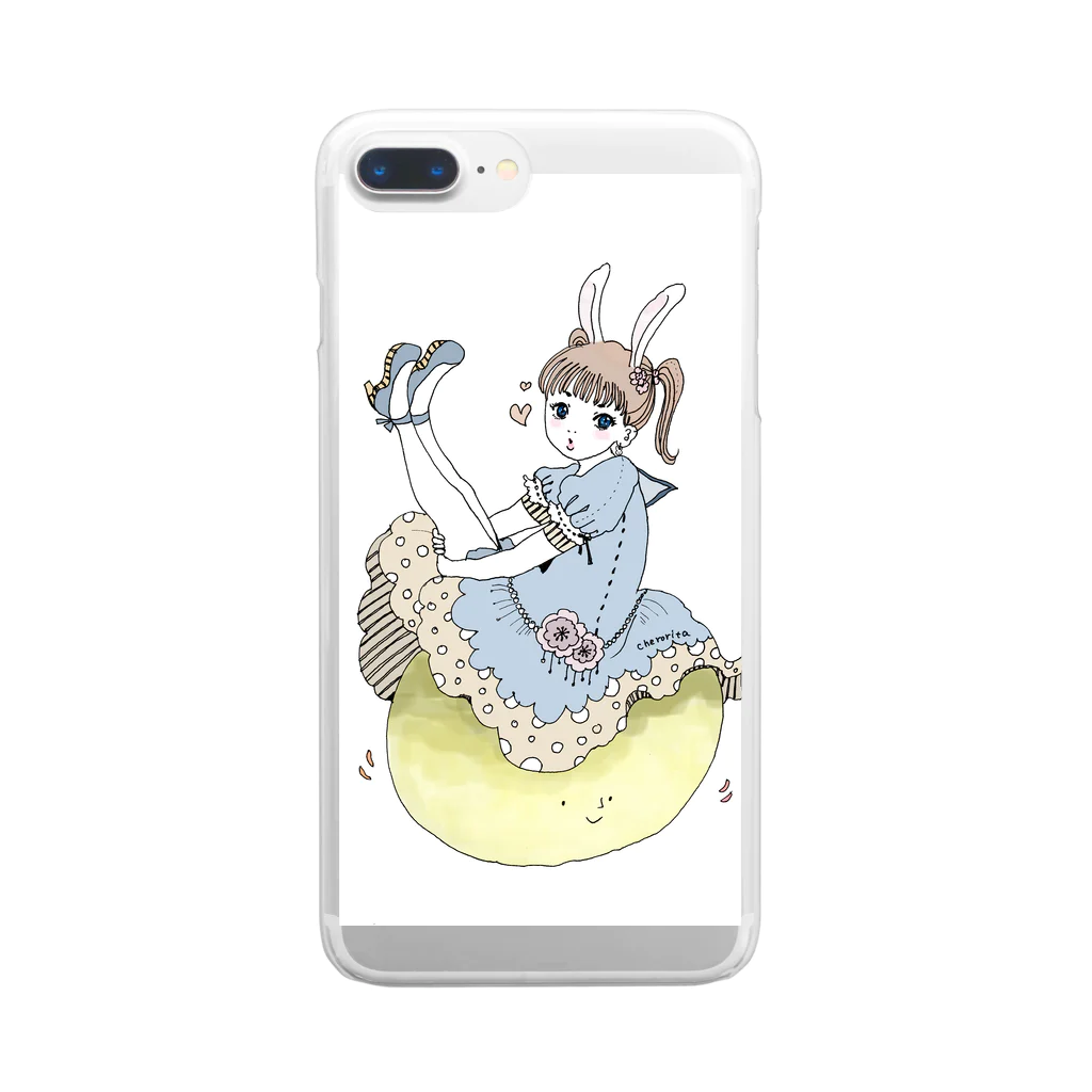 Cheroritaの「お月見しちゃう？」 Clear Smartphone Case