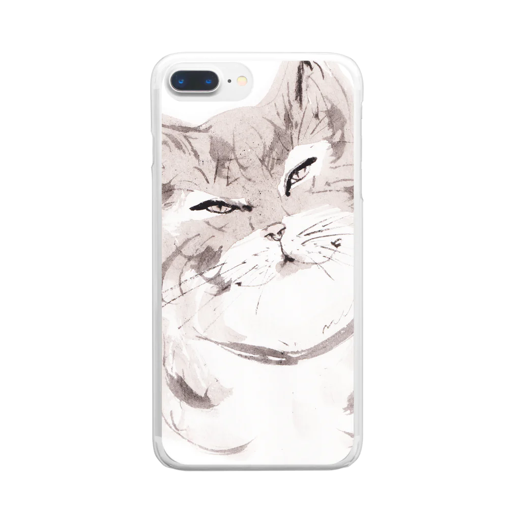 絵師冬奇のECO　CAT　BAG　ECB Clear Smartphone Case