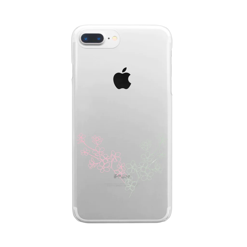 RainbowTokyoのSakura Heart Clear Smartphone Case