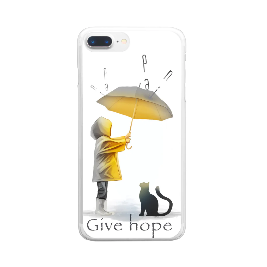 rainのGive hope Clear Smartphone Case