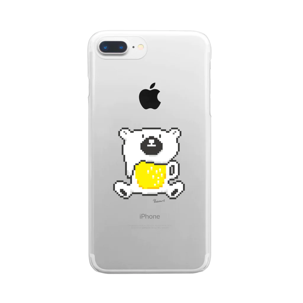 4kakeクリエイティブワーク SUZURI SHOPのドットBEEAR#001 Clear Smartphone Case