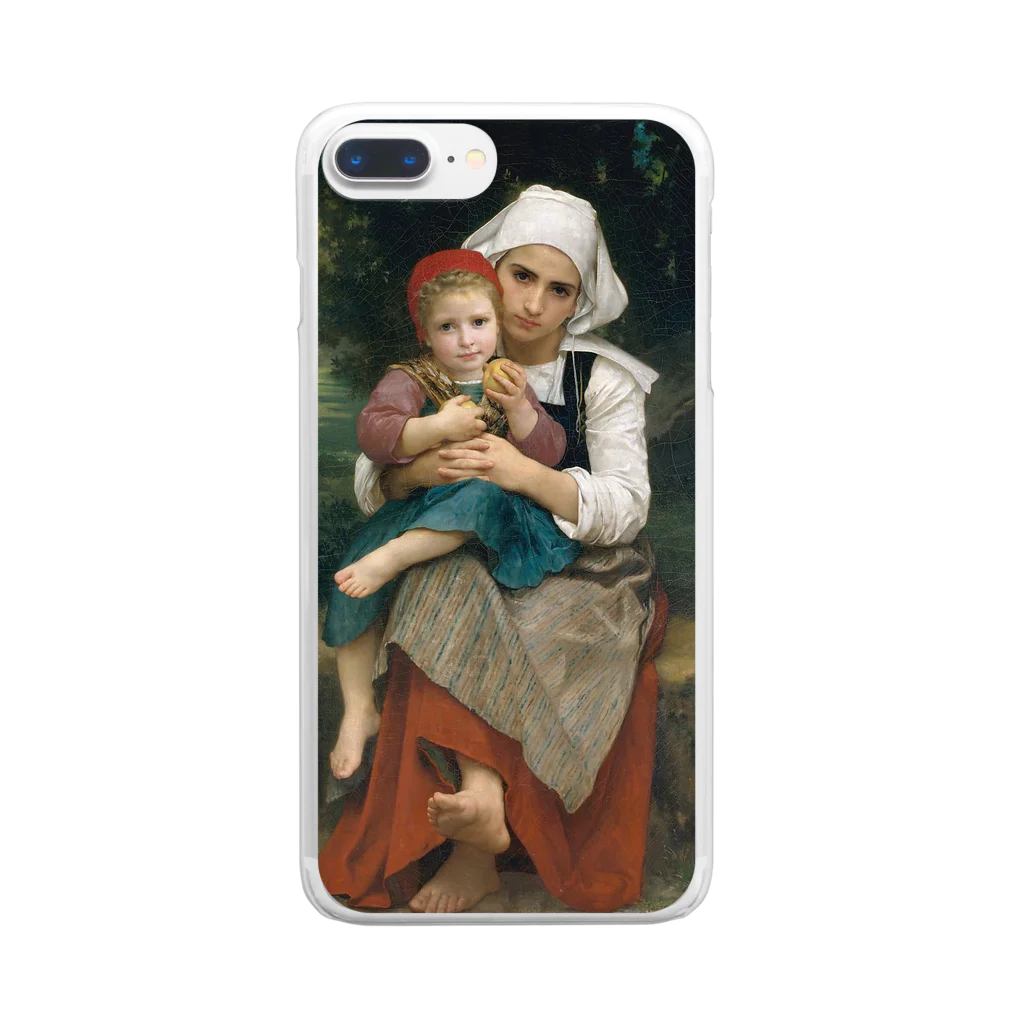 Masterpieceのウィリアム・ブーグロー 　/　ブリュターニュの兄弟姉妹　Breton Brother and Sister 1871 Clear Smartphone Case