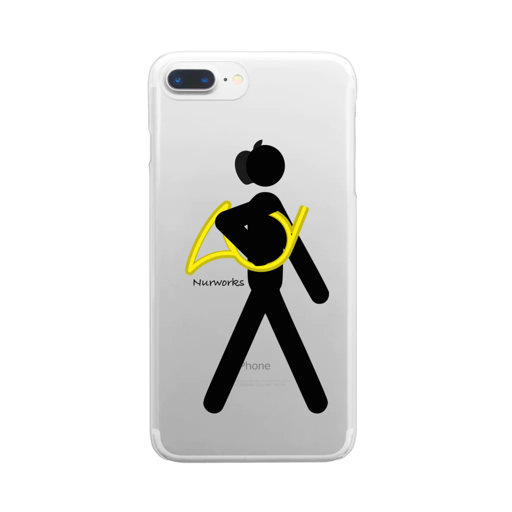 ぬるのThe Walking Hornist w/o Logo Clear Smartphone Case
