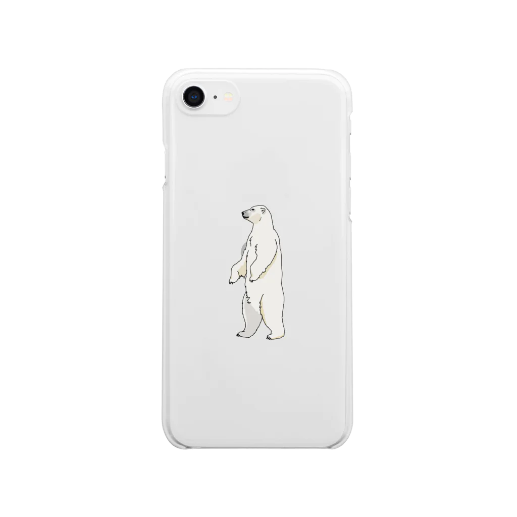 ヤマノナガメのシロクマとリンゴ Clear Smartphone Case