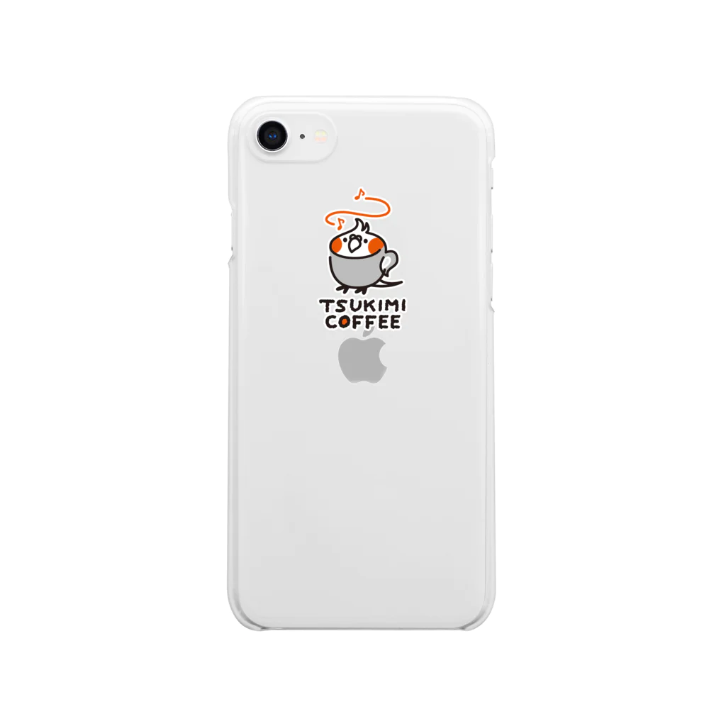 TSUKIMI COFFEEのTSUKIMI COFFEE ロゴ(ごきげん) Clear Smartphone Case