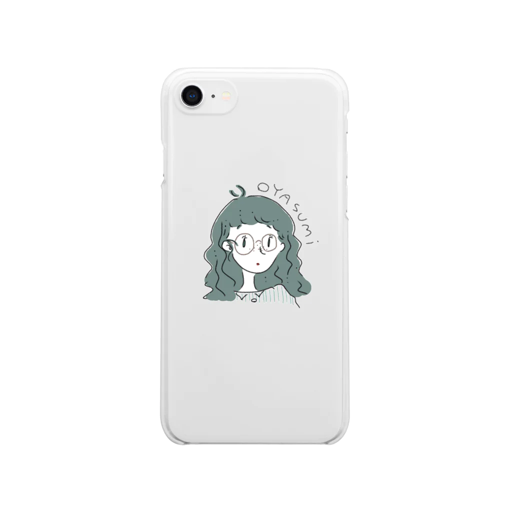 s n mのへのへのもへじちゃん(オヤスミめがねっ子) Clear Smartphone Case