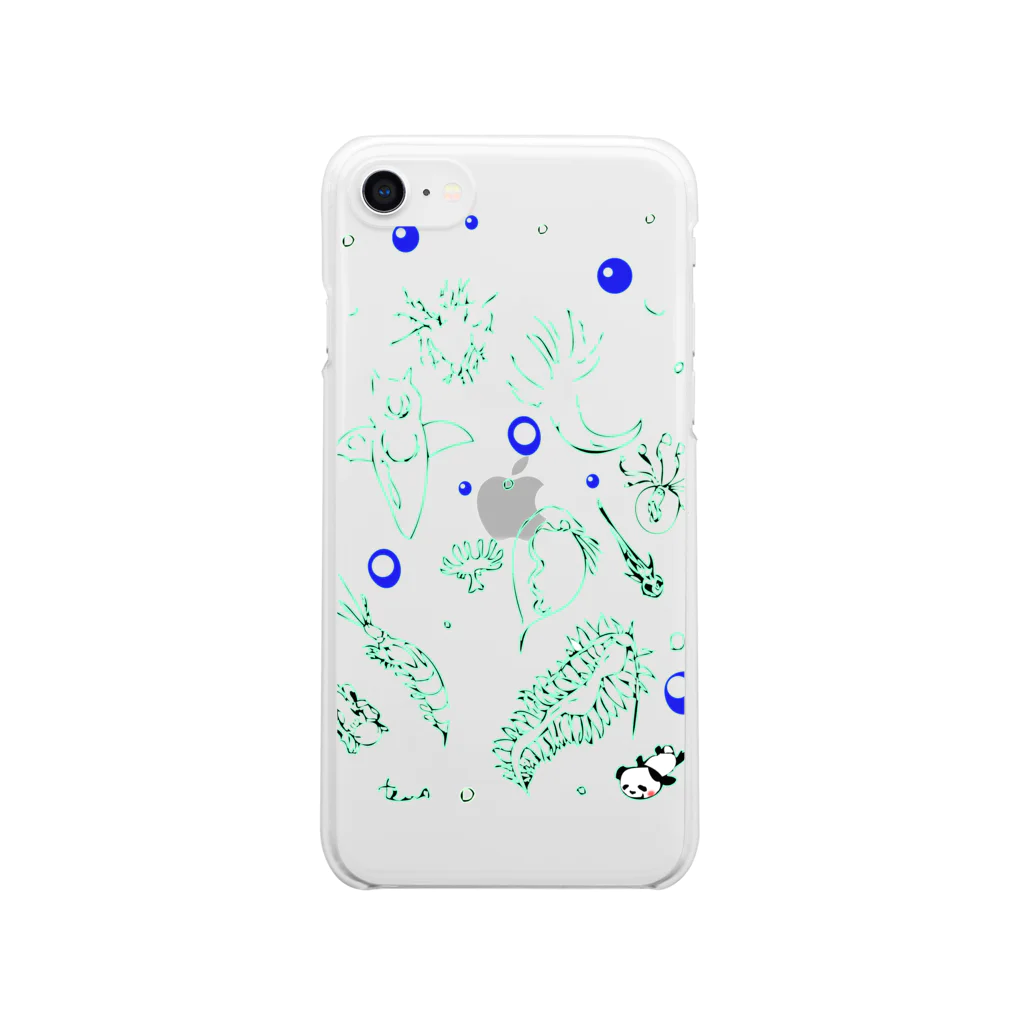 てるよしネットのプランクトンちゃんとジパンダ Clear Smartphone Case