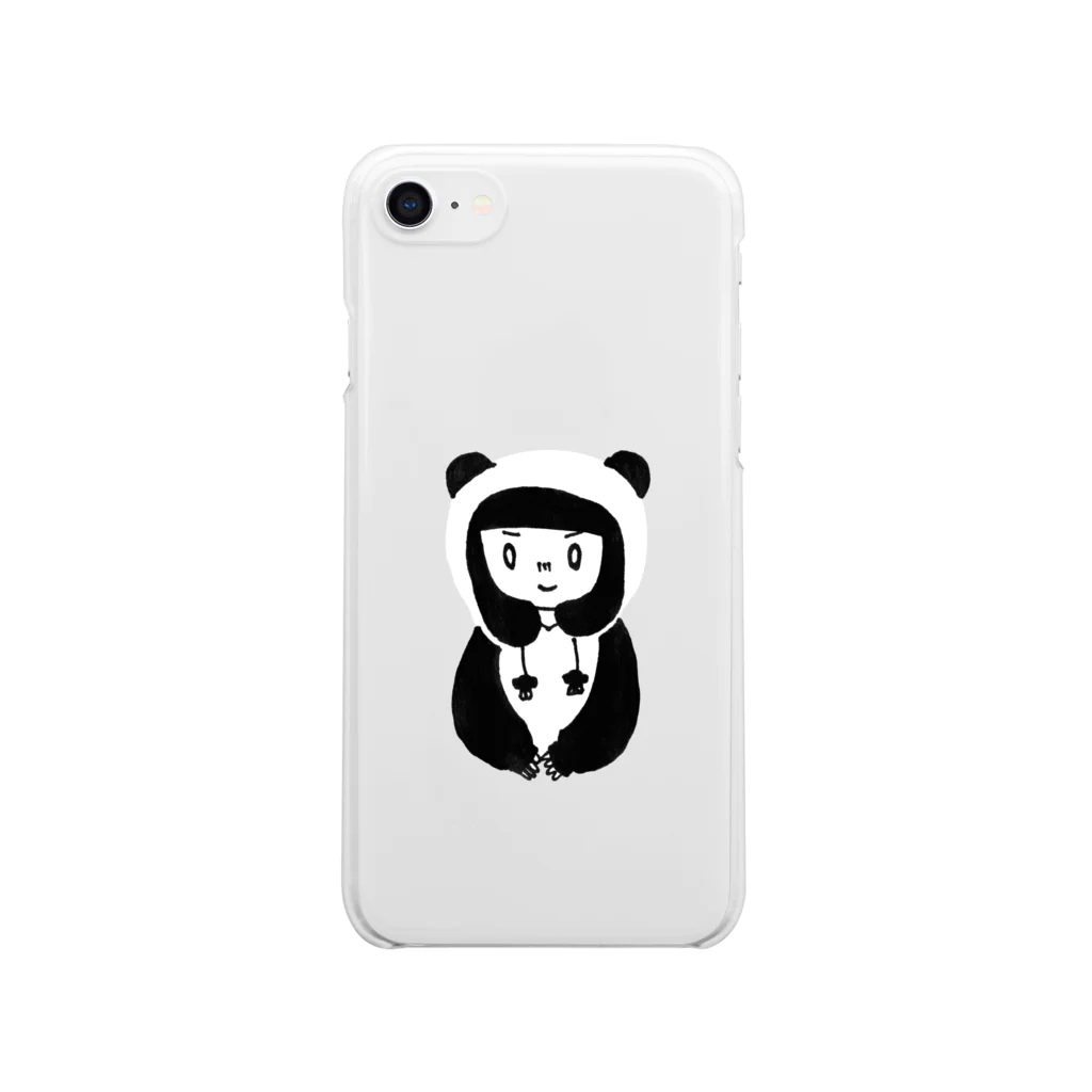 ヤシマロパのしょっぷの🐼パンダガール iPhone7用 クリアスマホケース