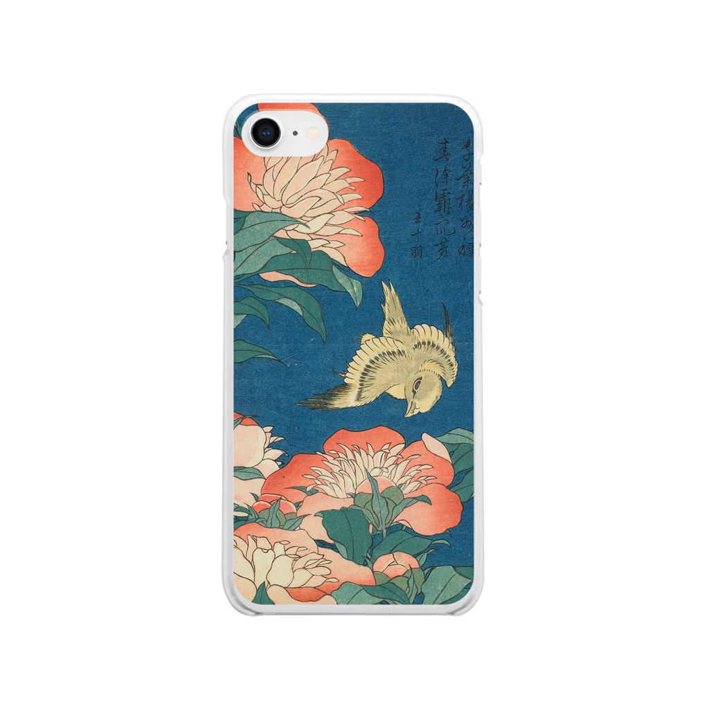 SONOTENI-ARTの003-003　葛飾北斎　『芍薬　カナアリ』　クリア　スマホケース　iPhone SE(2,3)/8/7/6s/6専用デザイン　CC1 Clear Smartphone Case