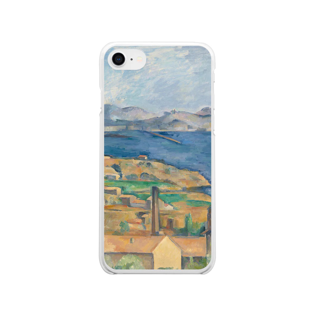 SONOTENI-ARTの017-002　ポール・セザンヌ　『マルセイユの入江、レスタックからの眺め』　クリア　スマホケース　iPhone SE(2,3)/8/7/6s/6専用デザイン　CC1 クリアスマホケース