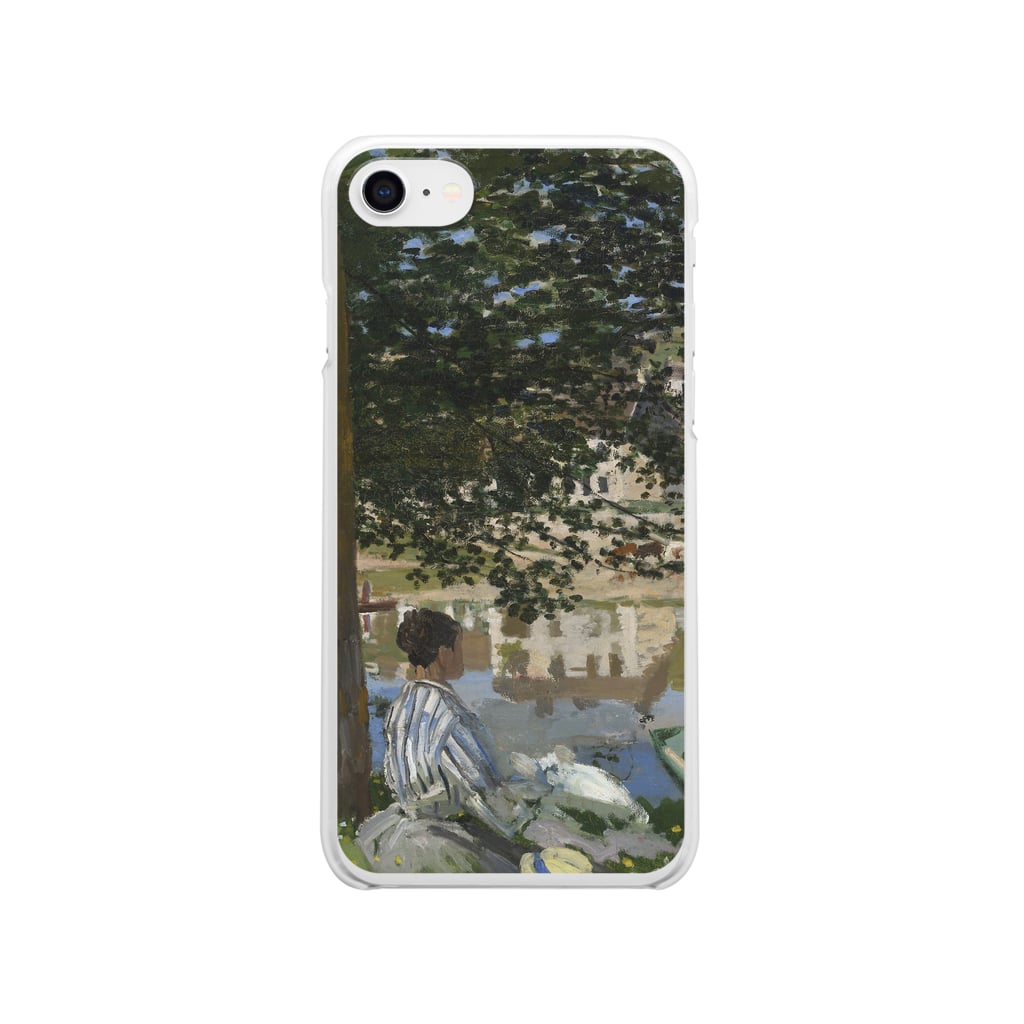 SONOTENI-ARTの004-019　クロード・モネ　『セーヌ河岸、ベンヌクール』　クリア　スマホケース　iPhone SE(2,3)/8/7/6s/6専用デザイン　CC1 Clear Smartphone Case