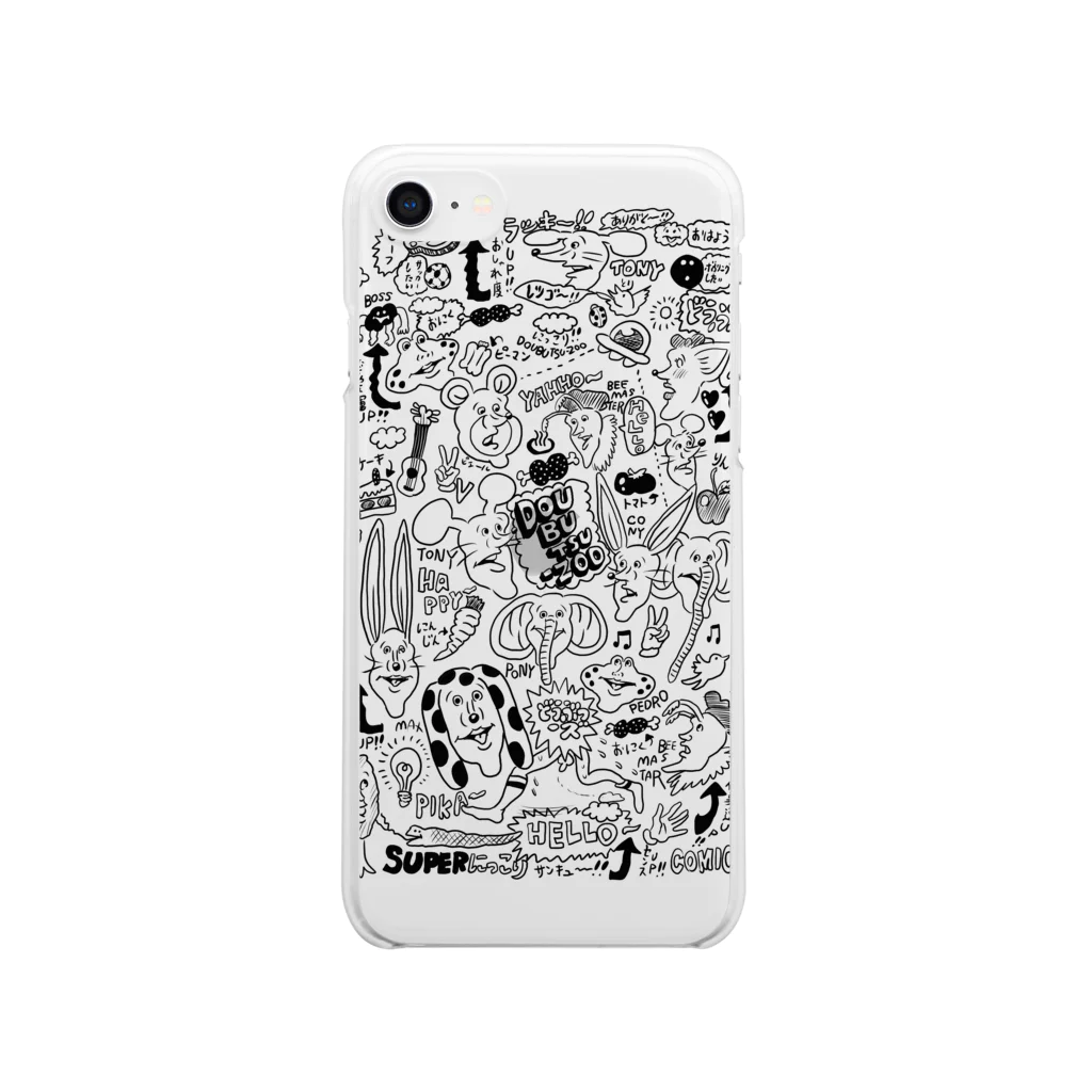 THE DOUBUTSU-ZOO SHOPのどうぶつーズの柄 Clear Smartphone Case