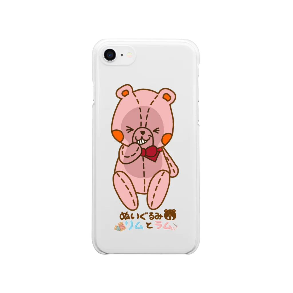 ぬいぐるみのリムとラム SUZURI店のラムの「いっしっしっ」編 Clear Smartphone Case