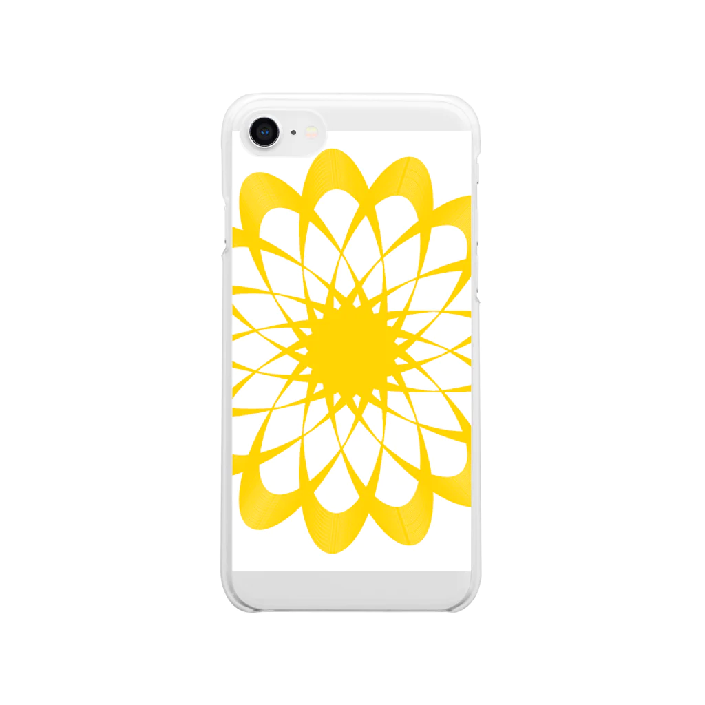 もも@リケジョの黄色い花 Clear Smartphone Case