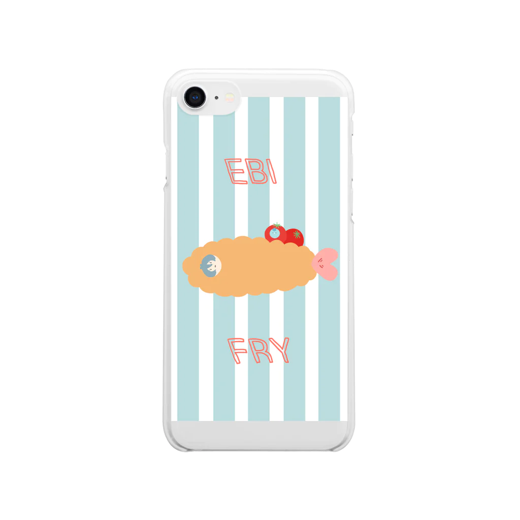 じんねこショップのエビフライじんたん（文字あり） Clear Smartphone Case