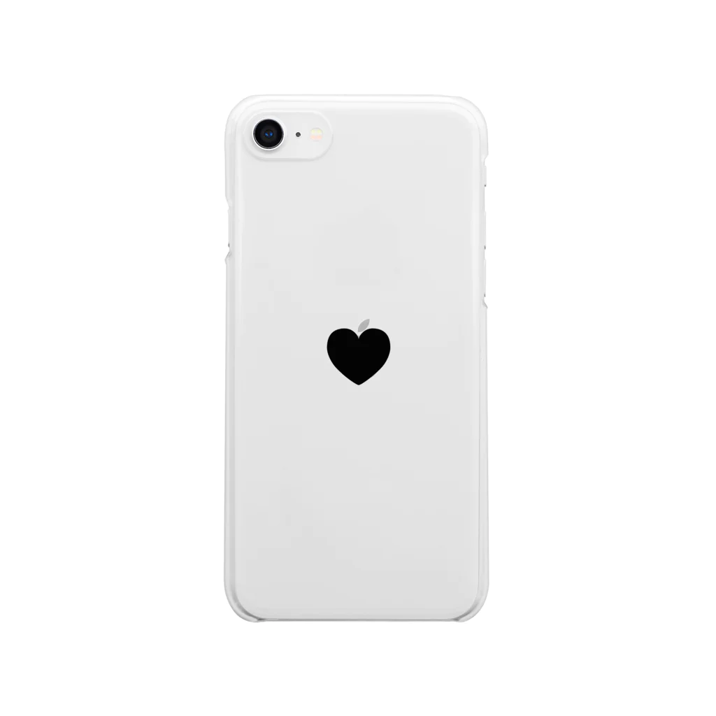 cloud 7のblack heart Clear Smartphone Case