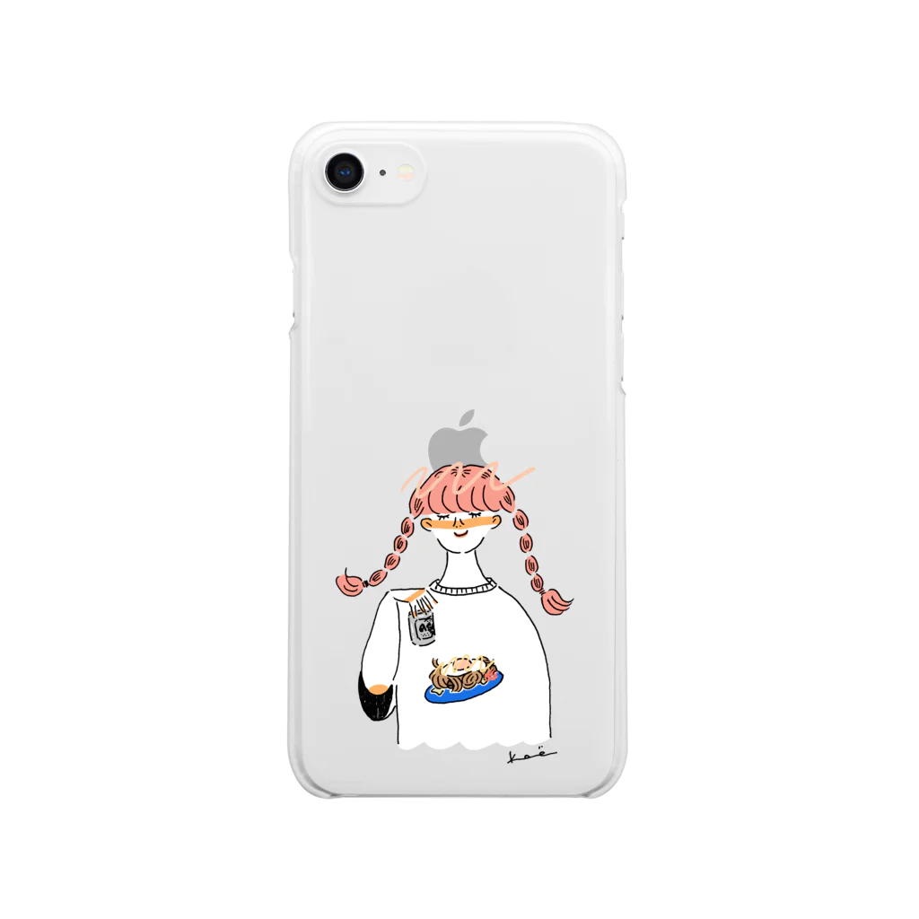 kameの焼きそばガール Clear Smartphone Case