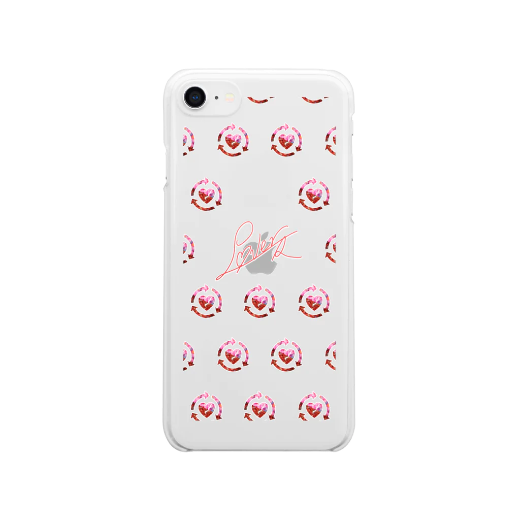 Loversのお菓子パターン Clear Smartphone Case