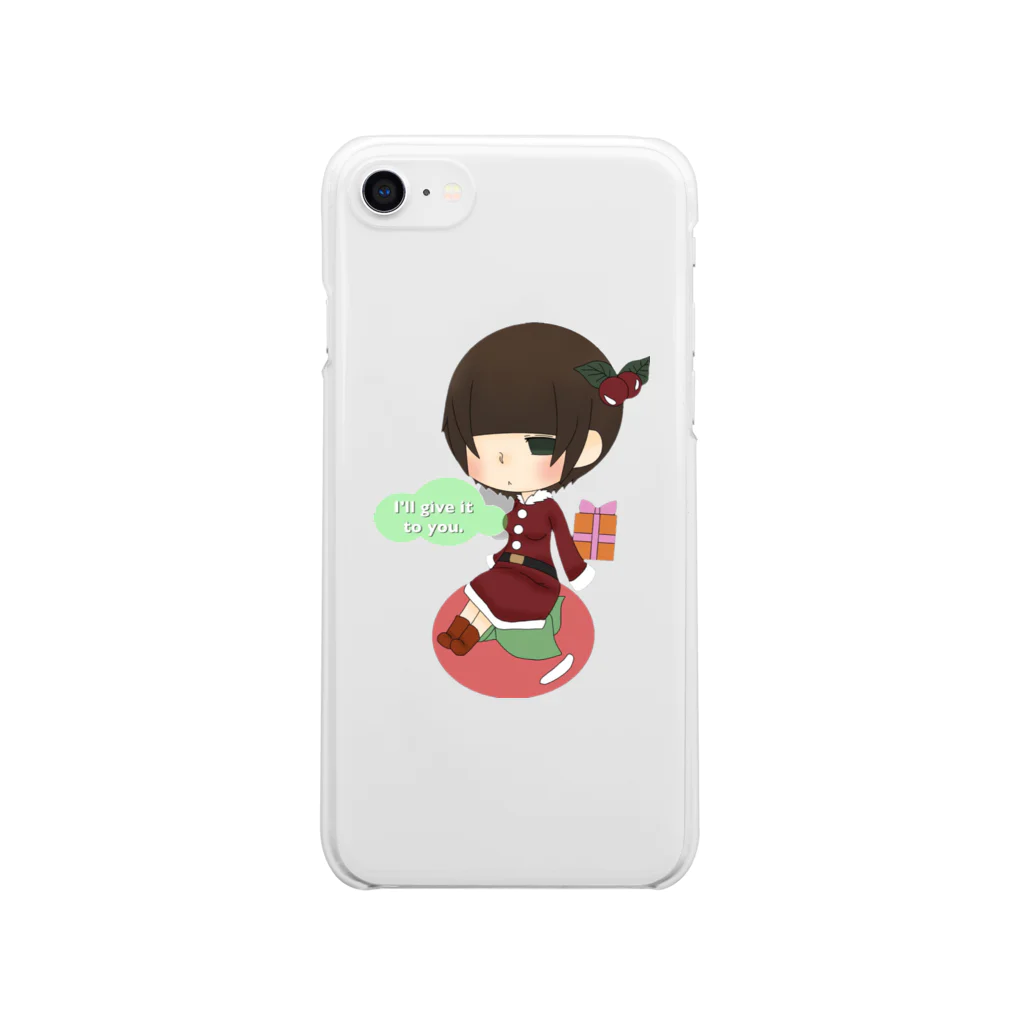 (⊙ө⊙)ﾘｮｰ!!🍅のサンタちゃん Clear Smartphone Case