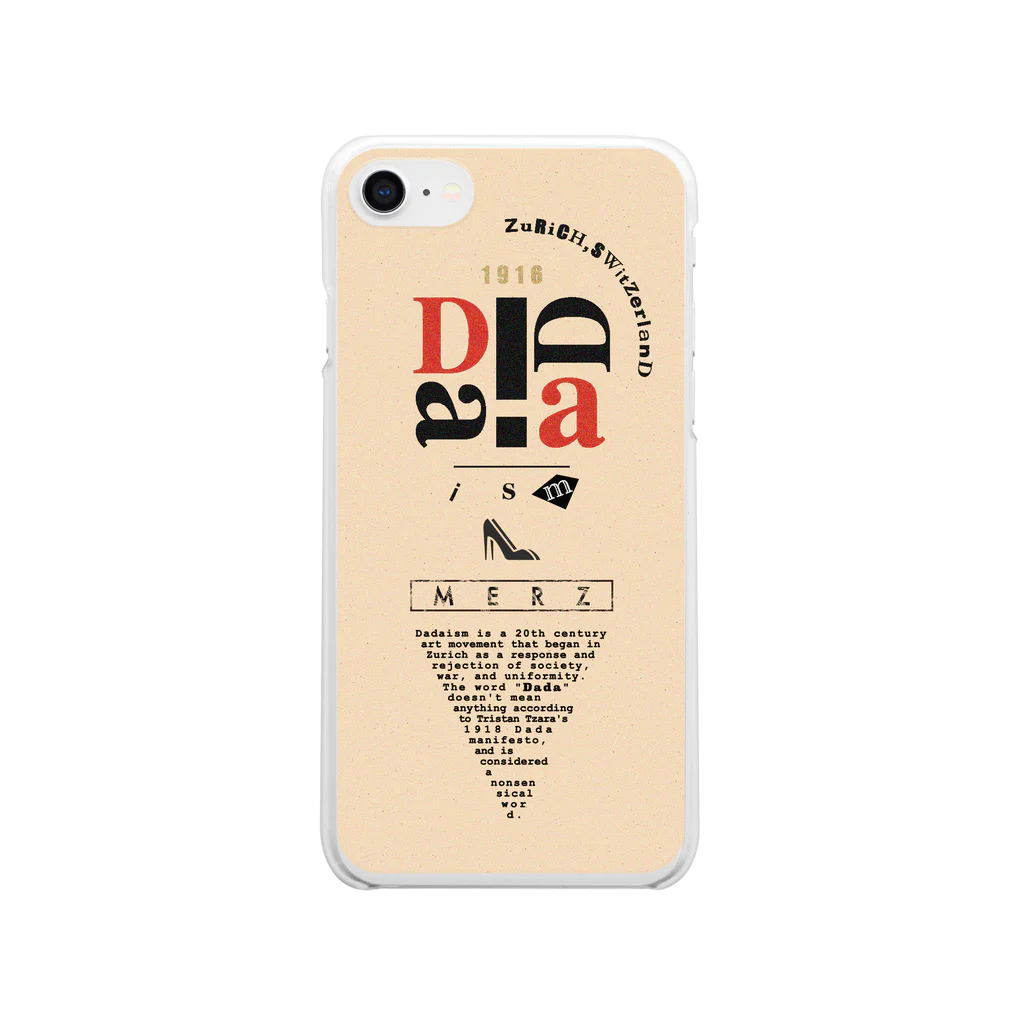 No.30_DesignWorks typographyのDadaism art Typography Design Clear Smartphone Case