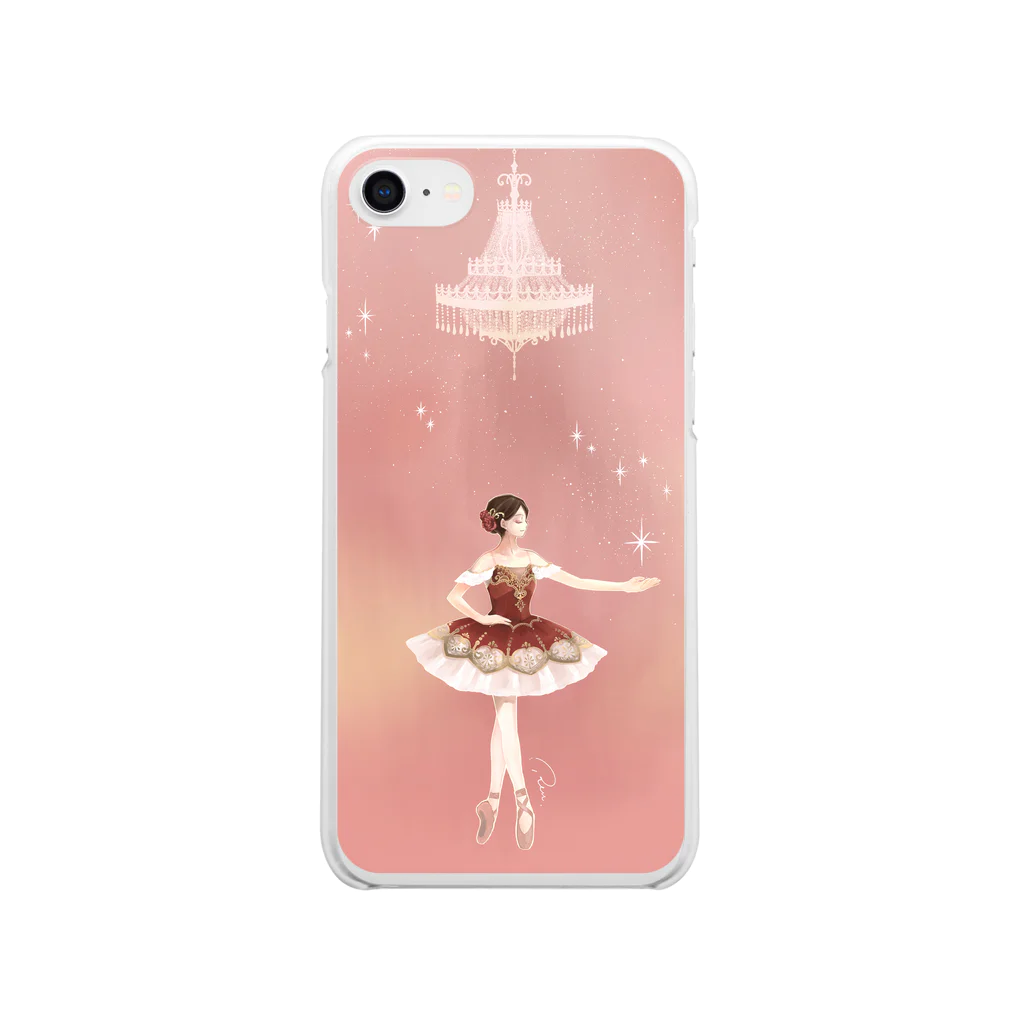 Joy. Ree Illustration SUZURI Shop のBallet (Paquita) - vertical クリアスマホケース