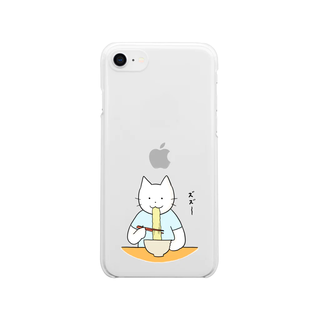 ageimoworksのラーメンねこ(ごろたろう) Clear Smartphone Case