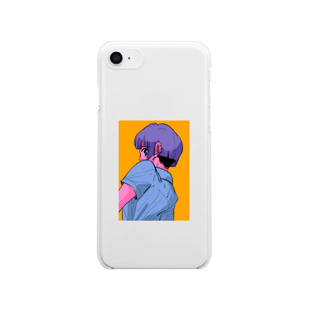 ▽の振り向く少年🌈 Clear Smartphone Case