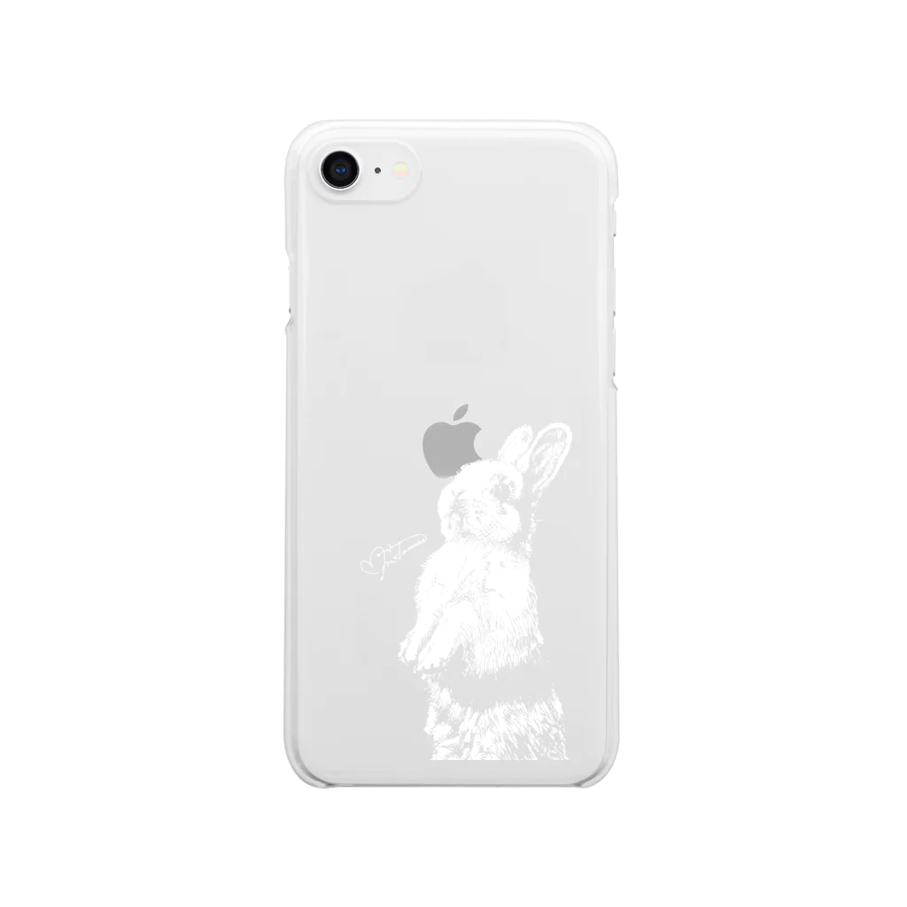 MasatsuguTamuraのRabbit drawing series / White Clear Smartphone Case