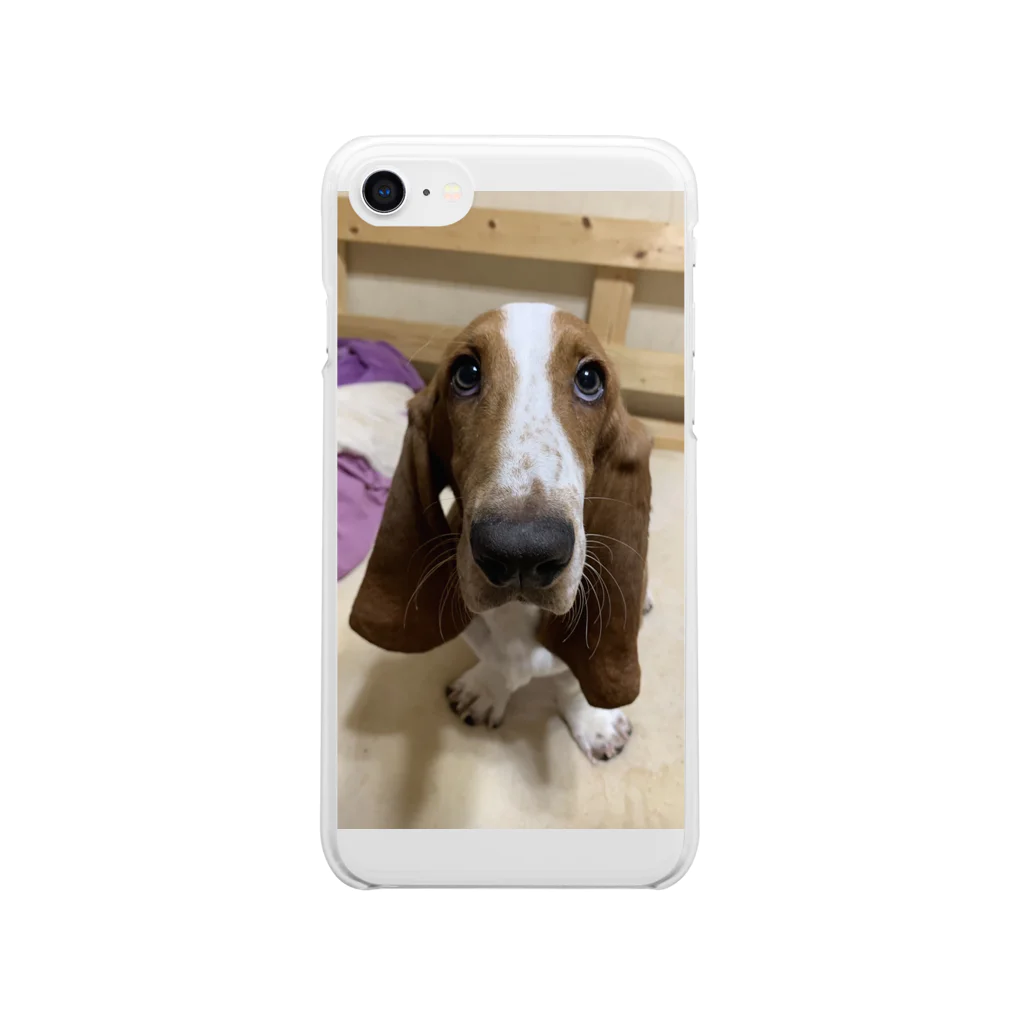 おいら犬組！ バセット倶楽部のバセットハウンド アホ顔ちゃん Clear Smartphone Case