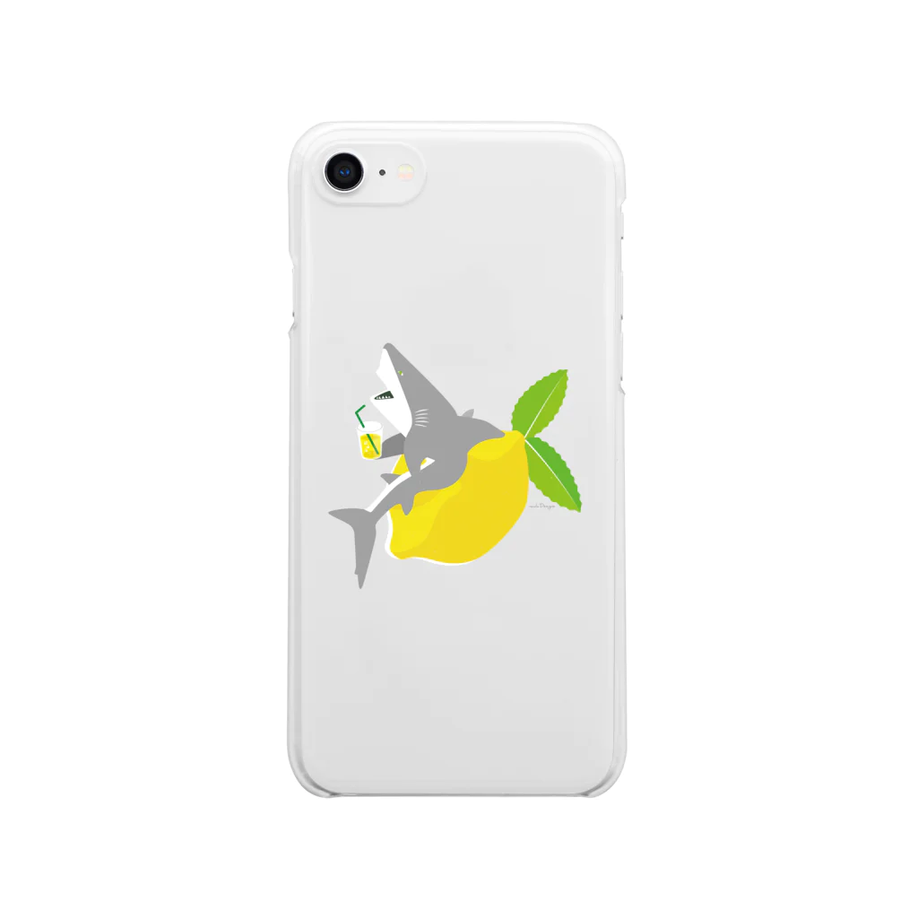 さかたようこ / サメ画家のレモネードサメ〈 濃いめの色味をお選びください 〉 Clear Smartphone Case