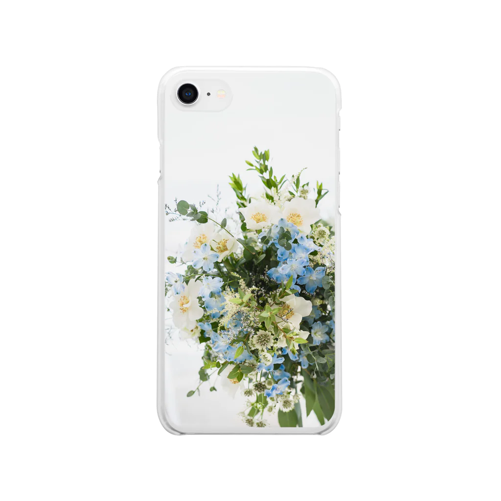 Chiyo.Wan(🐕🕊️のお店)の草花のブーケ💐 スマホケース Clear Smartphone Case