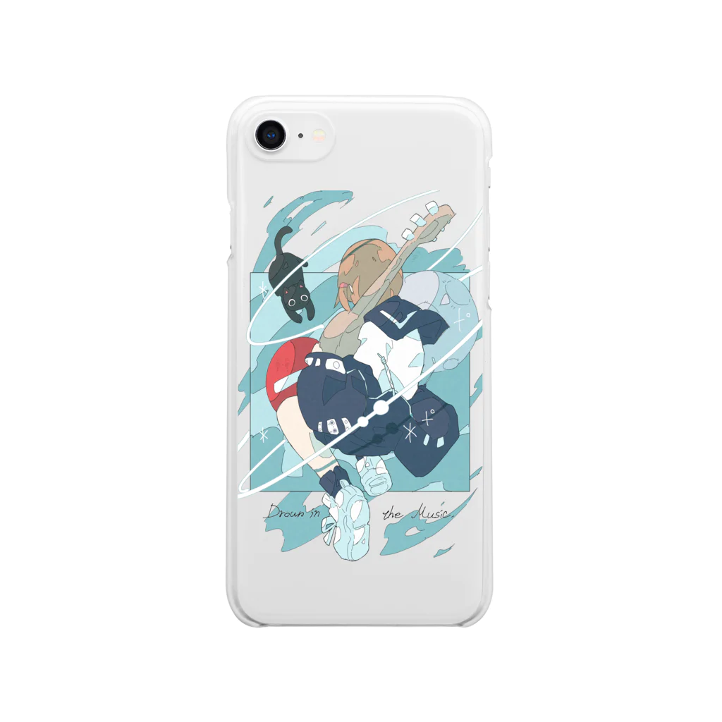 Haるの「音楽に溺れる。」藍色ver. Clear Smartphone Case