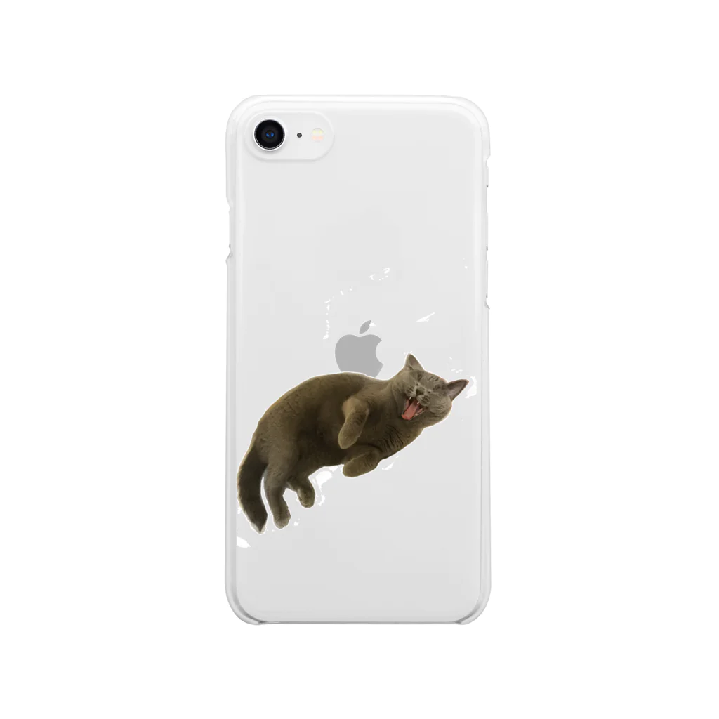 猫神様のいる店『SHRIMO』の自由を謳歌中の猫 Clear Smartphone Case