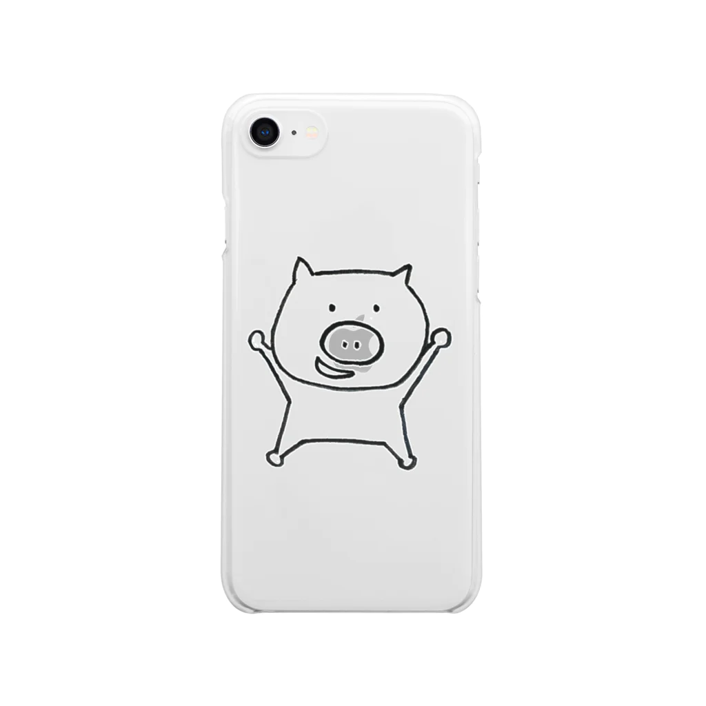 もぐもぐのButa！ Clear Smartphone Case