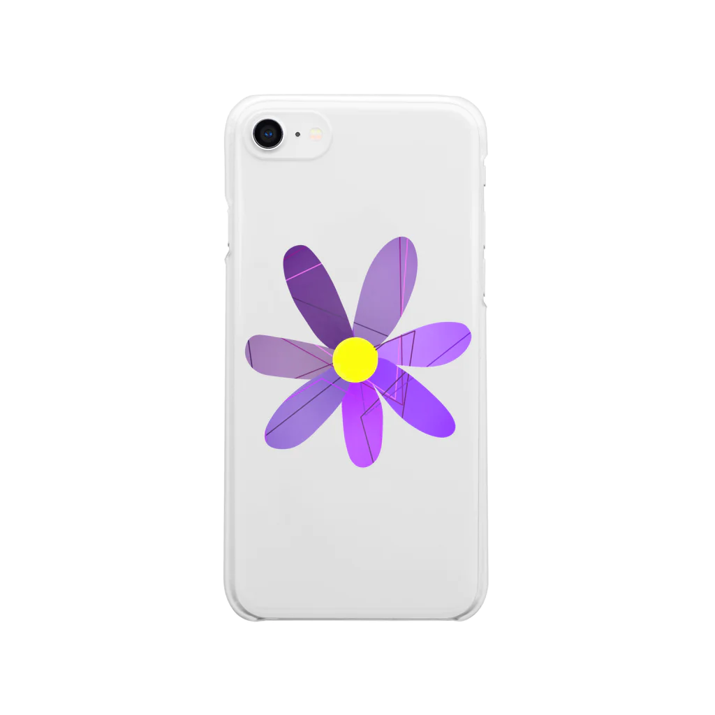 An-nyanの紫の花 Clear Smartphone Case